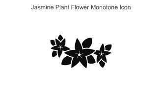 Jasmine Plant Flower Monotone Icon In Powerpoint Pptx Png And Editable Eps Format