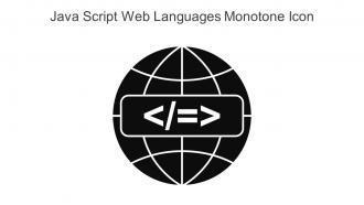 Java Script Web Languages Monotone Icon In Powerpoint Pptx Png And Editable Eps Format