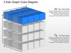 Jb 3 axis graph cube diagram powerpoint template