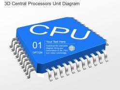 Jb 3d central processors unit diagram powerpoint template