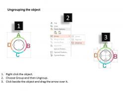 Jb alphabet four staged circle diagram flat powerpoint design