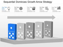 Jb sequential dominoes growth arrow strategy powerpoint template