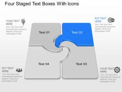 Jc four staged text boxes with icons powerpoint template