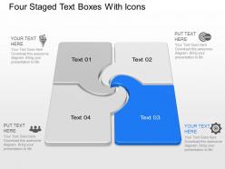 Jc four staged text boxes with icons powerpoint template