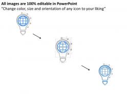 Jd 3d bulb cage inside and icons powerpoint template