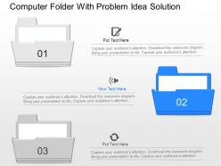 Jd three folders for data representation powerpoint template
