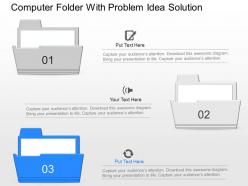 Jd three folders for data representation powerpoint template