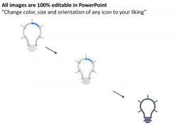 Je 3d bulb design boxes and icons powerpoint template