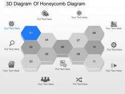Je 3d diagram of honeycomb diagram powerpoint template