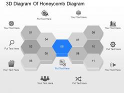 Je 3d diagram of honeycomb diagram powerpoint template