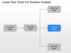 Je linear flow chart for decision analysis powerpoint template