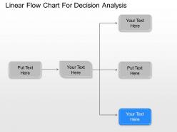 Je linear flow chart for decision analysis powerpoint template