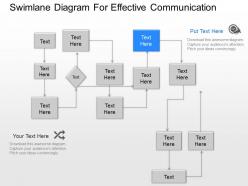 je Swimlane Diagram For Effective Communication Powerpoint Template