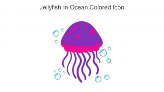 Jellyfish In Ocean Colored Icon In Powerpoint Pptx Png And Editable Eps Format