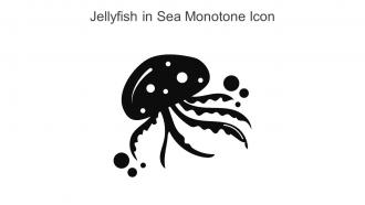Jellyfish In Sea Monotone Icon In Powerpoint Pptx Png And Editable Eps Format