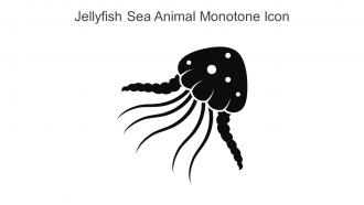 Jellyfish Sea Animal Monotone Icon In Powerpoint Pptx Png And Editable Eps Format