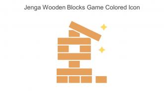 Jenga Wooden Blocks Game Colored Icon In Powerpoint Pptx Png And Editable Eps Format