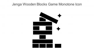 Jenga Wooden Blocks Game Monotone Icon In Powerpoint Pptx Png And Editable Eps Format