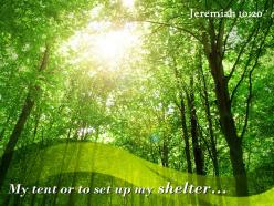 Jeremiah 10 20 my tent or to set up powerpoint church sermon