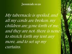 Jeremiah 10 20 my tent or to set up powerpoint church sermon