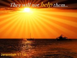 Jeremiah 11 12 they will not help them powerpoint church sermon