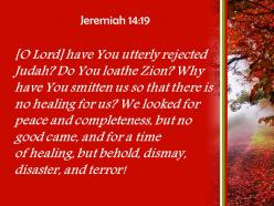 Jeremiah 14 19 time of healing but there powerpoint church sermon
