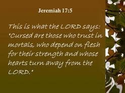 Jeremiah 17 5 cursed are those who trust powerpoint church sermon