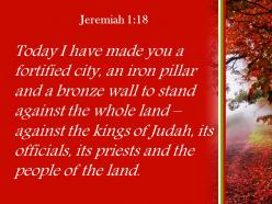 Jeremiah 1 18 the whole land against powerpoint church sermon