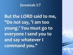 Jeremiah 1 7 i command you powerpoint church sermon