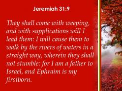 Jeremiah 31 9 ephraim is my firstborn son powerpoint church sermon