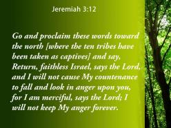 Jeremiah 3 12 the lord i will frown powerpoint church sermon
