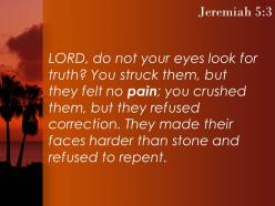 Jeremiah 5 3 they felt no pain powerpoint church sermon