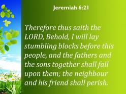 Jeremiah 6 21 obstacles before this people powerpoint church sermon