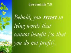 Jeremiah 7 8 you are trusting in deceptive words powerpoint church sermon