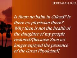 Jeremiah 8 22 healing for the wound powerpoint church sermon