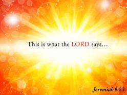 Jeremiah 9 23 this is what the lord says powerpoint church sermon