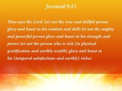 Jeremiah 9 23 this is what the lord says powerpoint church sermon
