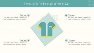 Jersey Icon For Baseball Sports Player
