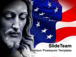 Jesus christ cross powerpoint templates usa americana diagram ppt design