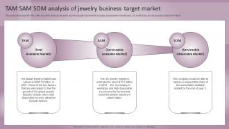 Jewelry Business Plan TAM SAM SOM Analysis Of Jewelry Business Target BP SS