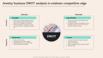 Jewelry Business Swot Analysis To Tiffany And Co Business Plan BP SS