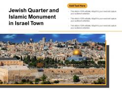Jewish quarter and islamic monument in israel town