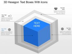 jh 3d Hexagon Text Boxes With Icons Powerpoint Template