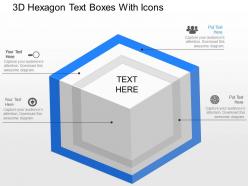 Jh 3d hexagon text boxes with icons powerpoint template