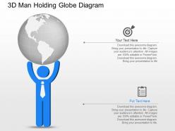 Jh 3d man holding globe target achievement powerpoint template