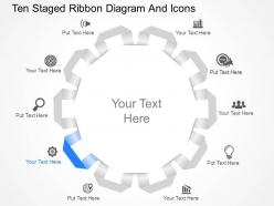 Jh ten staged ribbon diagram and icons powerpoint template
