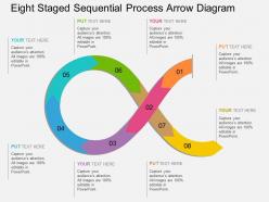 ji Eight Staged Sequential Process Arrow Diagram Flat Powerpoint Design