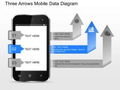 Ji three arrows mobile data diagram powerpoint template
