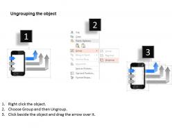 Ji three arrows mobile data diagram powerpoint template