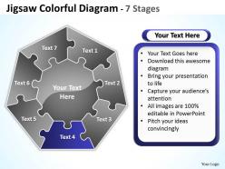 Jigsaw colorful diagram 7 stages 10